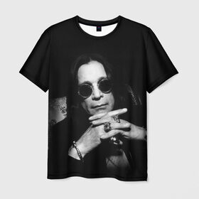 Мужская футболка 3D с принтом Оззи Осборн в Белгороде, 100% полиэфир | прямой крой, круглый вырез горловины, длина до линии бедер | black sabbath | ozzy osbourne | оззи осборн