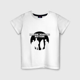 Детская футболка хлопок с принтом Imagine Dragons, night visions в Белгороде, 100% хлопок | круглый вырез горловины, полуприлегающий силуэт, длина до линии бедер | Тематика изображения на принте: 
