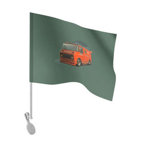 Флаг для автомобиля с принтом Jagermeister в Белгороде, 100% полиэстер | Размер: 30*21 см | Тематика изображения на принте: polish car | zuk | егермейстер | егерь | жук | машина | польский авто | спорткар | тачка