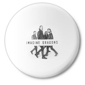 Значок с принтом Группа Imagine Dragons в Белгороде,  металл | круглая форма, металлическая застежка в виде булавки | dragons | imagine | альтернативный | американская | бэн макки | группа | драгонс | дэн платцман | дэн рейнольдс | имеджин | инди | индирок | поп | рок | уэйн сермон | электроник