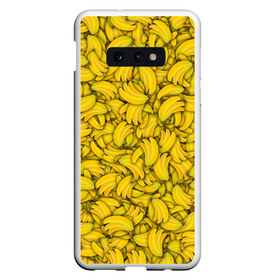 Чехол для Samsung S10E с принтом Бананы в Белгороде, Силикон | Область печати: задняя сторона чехла, без боковых панелей | banana | vegan | банан | веган | желтый | паттерн | текстура | фрукт