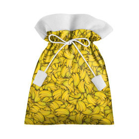 Подарочный 3D мешок с принтом Бананы в Белгороде, 100% полиэстер | Размер: 29*39 см | banana | vegan | банан | веган | желтый | паттерн | текстура | фрукт