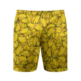 Мужские шорты 3D спортивные с принтом Бананы в Белгороде,  |  | banana | vegan | банан | веган | желтый | паттерн | текстура | фрукт