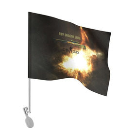 Флаг для автомобиля с принтом AWP DRAGON LORE в Белгороде, 100% полиэстер | Размер: 30*21 см | counter strike | cs go | global offensive | авп | винтовка | драгон | дрэгон | каэс | контр страйк | контра | кс | лор | лорэ | оружие | снайперская | ствол