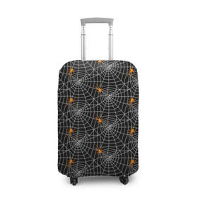 Чехол для чемодана 3D с принтом Паутина в Белгороде, 86% полиэфир, 14% спандекс | двустороннее нанесение принта, прорези для ручек и колес | gothic | halloween | spider | паук | паутина | хэллоуин