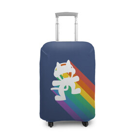Чехол для чемодана 3D с принтом Rainbow cat в Белгороде, 86% полиэфир, 14% спандекс | двустороннее нанесение принта, прорези для ручек и колес | 