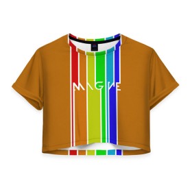 Женская футболка 3D укороченная с принтом Imagine Dragons краска в Белгороде, 100% полиэстер | круглая горловина, длина футболки до линии талии, рукава с отворотами | альтернативный | американская | группа | драгонс | имеджин | инди | индирок | поп | рок | электроник