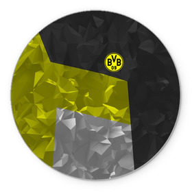 Коврик круглый с принтом Borussia Dortmund 2018 в Белгороде, резина и полиэстер | круглая форма, изображение наносится на всю лицевую часть | боруссия | дортмунд