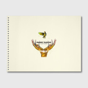 Альбом для рисования с принтом Руки с птичкой Imagine Dragons в Белгороде, 100% бумага
 | матовая бумага, плотность 200 мг. | альтернативный | американская | группа | драгонс | имеджин | инди | индирок | поп | рок | электроник