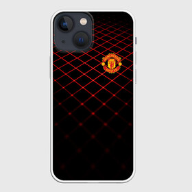 Чехол для iPhone 13 mini с принтом Manchester United 2018 Line в Белгороде,  |  | emirates | fc | manchester united | абстракция | геометрия | зож | клуб | линии | манчестер юнайтед | модные | мяч | россии | спорт | спортивные | стиль | тренды | футбол | футбольный клуб | экстрим | эмблема
