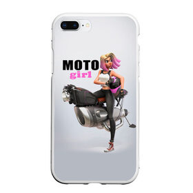 Чехол для iPhone 7Plus/8 Plus матовый с принтом Moto Girl в Белгороде, Силикон | Область печати: задняя сторона чехла, без боковых панелей | Тематика изображения на принте: girl | moto | motorcycle | аниме | байк | байкер | девушка | мото | мотоцикл