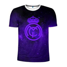 Мужская футболка 3D спортивная с принтом FC Real Madrid(SPACE STYLE) в Белгороде, 100% полиэстер с улучшенными характеристиками | приталенный силуэт, круглая горловина, широкие плечи, сужается к линии бедра | Тематика изображения на принте: real madrid | футбол | футбольный клуб | чемпионат