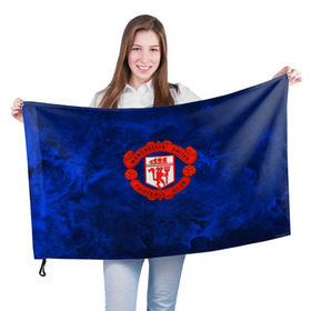 Флаг 3D с принтом FC Манчестер(blue collection) в Белгороде, 100% полиэстер | плотность ткани — 95 г/м2, размер — 67 х 109 см. Принт наносится с одной стороны | football | footer | manchester | soccer | socker | арсенал | футбол | футбольный клуб
