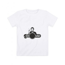 Детская футболка хлопок с принтом Доктор Хаус в Белгороде, 100% хлопок | круглый вырез горловины, полуприлегающий силуэт, длина до линии бедер | 