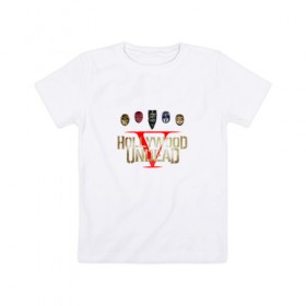 Детская футболка хлопок с принтом Hollywood Undead в Белгороде, 100% хлопок | круглый вырез горловины, полуприлегающий силуэт, длина до линии бедер | music | андед | голливуд | музыка | холливуд | холливуд андид