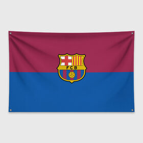 Флаг-баннер с принтом Barcelona в Белгороде, 100% полиэстер | размер 67 х 109 см, плотность ткани — 95 г/м2; по краям флага есть четыре люверса для крепления | barcelona | football | footer | soccer | socker | барселона | спорт | футбол | футбольный клуб