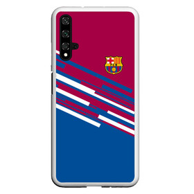 Чехол для Honor 20 с принтом FC Barcelona 2018 Sport line в Белгороде, Силикон | Область печати: задняя сторона чехла, без боковых панелей | fc | fc barcelona | fcb | fly emirates | ronaldo | абстракция | барселона | геометрия | зож | клуб | линии | месси | модные | мяч | реал мадрид | спорт | спортивные | тренды | футбол | футбольный клуб | эмблема