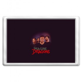 Магнит 45*70 с принтом Группа Imagine Dragons в Белгороде, Пластик | Размер: 78*52 мм; Размер печати: 70*45 | альтернативный | американская | группа | драгонс | имеджин | инди | индирок | поп | рок | электроник