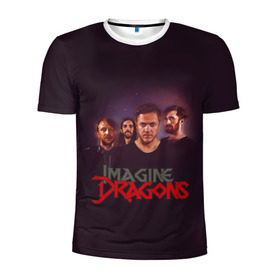 Мужская футболка 3D спортивная с принтом Группа Imagine Dragons в Белгороде, 100% полиэстер с улучшенными характеристиками | приталенный силуэт, круглая горловина, широкие плечи, сужается к линии бедра | альтернативный | американская | группа | драгонс | имеджин | инди | индирок | поп | рок | электроник