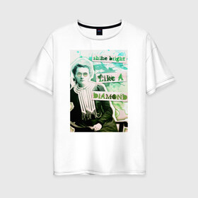 Женская футболка хлопок Oversize с принтом Мария Кюри (Химия – Просто) в Белгороде, 100% хлопок | свободный крой, круглый ворот, спущенный рукав, длина до линии бедер
 | блоггер | мария кюри | наука | химия | химия   просто