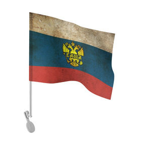 Флаг для автомобиля с принтом Саша в гербе, на флаге РФ в Белгороде, 100% полиэстер | Размер: 30*21 см | александр | александра | белый | держава | золото | имя | крылья | орел | патриот | патриотичный | россии | россия | саша | сашка | синий | скипетр | страна | триколор | флаг | шура | шурик