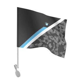 Флаг для автомобиля с принтом BMW 2018 Black military в Белгороде, 100% полиэстер | Размер: 30*21 см | Тематика изображения на принте: bmw | автомобиль | автомобильные | бмв | марка | машины | флаг