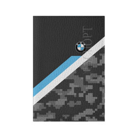Обложка для паспорта матовая кожа с принтом BMW 2018 Black military в Белгороде, натуральная матовая кожа | размер 19,3 х 13,7 см; прозрачные пластиковые крепления | bmw | автомобиль | автомобильные | бмв | марка | машины | флаг