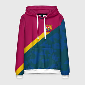 Мужская толстовка 3D с принтом FC Barcelona 2018 Sport camo в Белгороде, 100% полиэстер | двухслойный капюшон со шнурком для регулировки, мягкие манжеты на рукавах и по низу толстовки, спереди карман-кенгуру с мягким внутренним слоем. | 