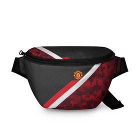 Поясная сумка 3D с принтом Manchester United Sport Camo в Белгороде, 100% полиэстер | плотная ткань, ремень с регулируемой длиной, внутри несколько карманов для мелочей, основное отделение и карман с обратной стороны сумки застегиваются на молнию | emirates | fc | manchester united | абстракция | геометрия | зож | клуб | линии | манчестер юнайтед | модные | мяч | россии | спорт | спортивные | стиль | тренды | футбол | футбольный клуб | экстрим | эмблема