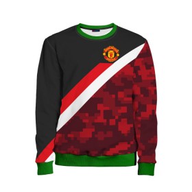 Детский свитшот 3D с принтом Manchester United Sport Camo в Белгороде, 100% полиэстер | свободная посадка, прямой крой, мягкая тканевая резинка на рукавах и понизу свитшота | Тематика изображения на принте: emirates | fc | manchester united | абстракция | геометрия | зож | клуб | линии | манчестер юнайтед | модные | мяч | россии | спорт | спортивные | стиль | тренды | футбол | футбольный клуб | экстрим | эмблема