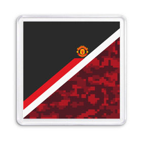 Магнит 55*55 с принтом Manchester United Sport Camo в Белгороде, Пластик | Размер: 65*65 мм; Размер печати: 55*55 мм | emirates | fc | manchester united | абстракция | геометрия | зож | клуб | линии | манчестер юнайтед | модные | мяч | россии | спорт | спортивные | стиль | тренды | футбол | футбольный клуб | экстрим | эмблема