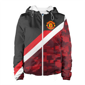 Женская куртка 3D с принтом Manchester United Sport Camo в Белгороде, ткань верха — 100% полиэстер, подклад — флис | прямой крой, подол и капюшон оформлены резинкой с фиксаторами, два кармана без застежек по бокам, один большой потайной карман на груди. Карман на груди застегивается на липучку | emirates | fc | manchester united | абстракция | геометрия | зож | клуб | линии | манчестер юнайтед | модные | мяч | россии | спорт | спортивные | стиль | тренды | футбол | футбольный клуб | экстрим | эмблема