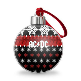 Ёлочный шар с принтом Праздничный AC/DC в Белгороде, Пластик | Диаметр: 77 мм | ac dc | acdc | for those about to ro | австралийская | ангус янг | блюз рок | головы | группа | знак | красный | крис слэйд | музыканты | надпись | новогодний | новый год | певцы | праздник | рождество | рок | рок н ролл