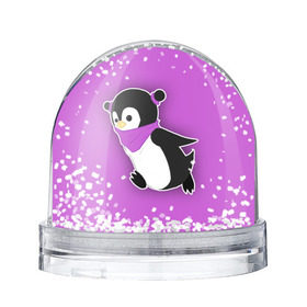 Водяной шар с принтом Penguin purple в Белгороде, Пластик | Изображение внутри шара печатается на глянцевой фотобумаге с двух сторон | cartoon | penguin | purple | милый | мультик | мультфильм | пингвин | рисунок | фиолетовый