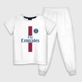 Детская пижама хлопок с принтом Пари Сен-Жермен 2018 в Белгороде, 100% хлопок |  брюки и футболка прямого кроя, без карманов, на брюках мягкая резинка на поясе и по низу штанин
 | fc | fly emirates | paris | psg | лого | париж | псж | спорт | спортивные | фк | футбольный клуб