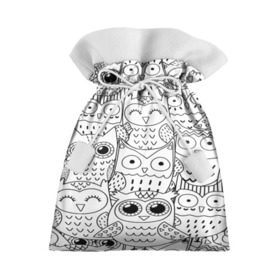 Подарочный 3D мешок с принтом Совушки pattern в Белгороде, 100% полиэстер | Размер: 29*39 см | bird | owl | животные | ночные птицы | птицы | совы