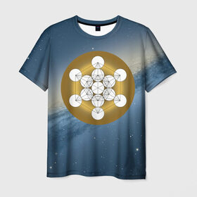 Мужская футболка 3D с принтом Куб метатрона в Белгороде, 100% полиэфир | прямой крой, круглый вырез горловины, длина до линии бедер | архангел | геометрия пространства | древо жизни | куб метатрона | мельхиседек | меркаба | мудрость | сакральная геометрия | цветок жизни