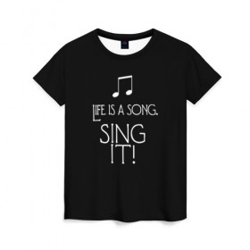 Женская футболка 3D с принтом singer в Белгороде, 100% полиэфир ( синтетическое хлопкоподобное полотно) | прямой крой, круглый вырез горловины, длина до линии бедер | вокал | вокалист | певец