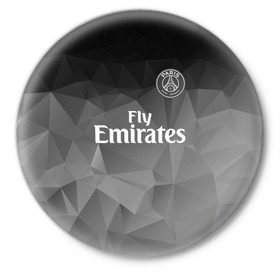 Значок с принтом PSG 2018 Original #5 в Белгороде,  металл | круглая форма, металлическая застежка в виде булавки | fc | fly emirates | paris | psg | лого | париж | псж | спорт | спортивные | фк | футбольный клуб