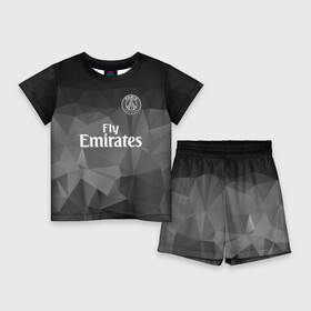 Детский костюм с шортами 3D с принтом PSG 2018 Original 5 в Белгороде,  |  | fc | fly emirates | paris | psg | лого | париж | псж | спорт | спортивные | фк | футбольный клуб