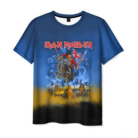 Мужская футболка 3D с принтом Iron Maiden в Белгороде, 100% полиэфир | прямой крой, круглый вырез горловины, длина до линии бедер | iron maiden | адриан смит | айрон мейден | гроза | группа | дэйв мюррей | железная дева | ирон майден | метал | мрачный | музыка | песни | рок | стив харрис | тяжелый | флаг | хеви | хевиметал