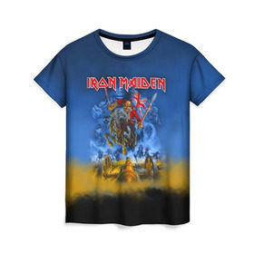 Женская футболка 3D с принтом Iron Maiden в Белгороде, 100% полиэфир ( синтетическое хлопкоподобное полотно) | прямой крой, круглый вырез горловины, длина до линии бедер | iron maiden | адриан смит | айрон мейден | гроза | группа | дэйв мюррей | железная дева | ирон майден | метал | мрачный | музыка | песни | рок | стив харрис | тяжелый | флаг | хеви | хевиметал