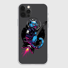 Чехол для iPhone 12 Pro Max с принтом Cat Metal в Белгороде, Силикон |  | cat | heavy | metal | music | rock | гитара | кот | котик | кошка | музыка | рок