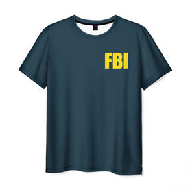 Мужская футболка 3D с принтом FBI в Белгороде, 100% полиэфир | прямой крой, круглый вырез горловины, длина до линии бедер | fbi jacket | special forces | спецслужбы | фбр | федеральное бюро расследований
