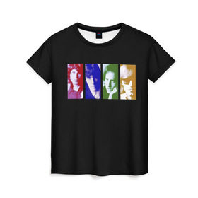 Женская футболка 3D с принтом The Doors в Белгороде, 100% полиэфир ( синтетическое хлопкоподобное полотно) | прямой крой, круглый вырез горловины, длина до линии бедер | the doors | денсмор | джим моррисон | кригер | манзарек | роберт алан | рэй