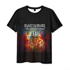 Мужская футболка 3D с принтом Iron Maiden в Белгороде, 100% полиэфир | прямой крой, круглый вырез горловины, длина до линии бедер | iron maiden | адриан смит | айрон мейден | группа | дэйв мюррей | железная дева | индеец | ирон майден | метал | мрачный | музыка | огонь | песни | рок | стив харрис | тяжелый | хеви | хевиметал