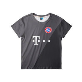 Детская футболка 3D с принтом FC Bayern 2018 Original #3 в Белгороде, 100% гипоаллергенный полиэфир | прямой крой, круглый вырез горловины, длина до линии бедер, чуть спущенное плечо, ткань немного тянется | Тематика изображения на принте: bayern | fly fc | бавария | спорт | футбольный клуб