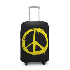 Чехол для чемодана 3D с принтом Peace в Белгороде, 86% полиэфир, 14% спандекс | двустороннее нанесение принта, прорези для ручек и колес | peace | vppdgryphon | арт | краска | мирный | миролюбивый | пацифик | прикольные | хиппи | цветные