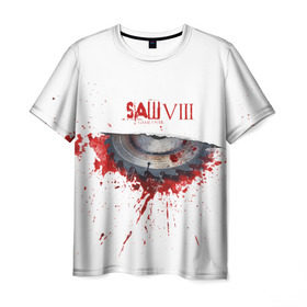 Мужская футболка 3D с принтом SAW VIII в Белгороде, 100% полиэфир | прямой крой, круглый вырез горловины, длина до линии бедер | jigsaw | джон крамер | триллер