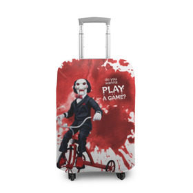 Чехол для чемодана 3D с принтом Billy в Белгороде, 86% полиэфир, 14% спандекс | двустороннее нанесение принта, прорези для ручек и колес | jigsaw | джон крамер | триллер